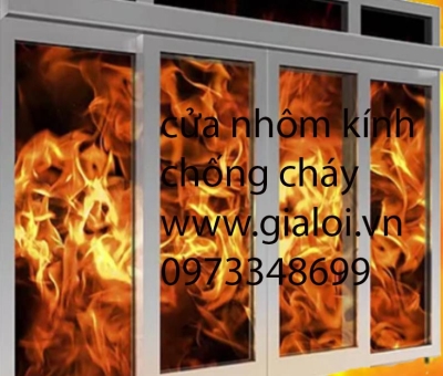 Cửa nhôm hệ chống cháy Ei15 phút